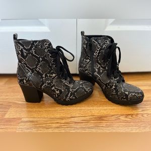 Snakeskin Booties
